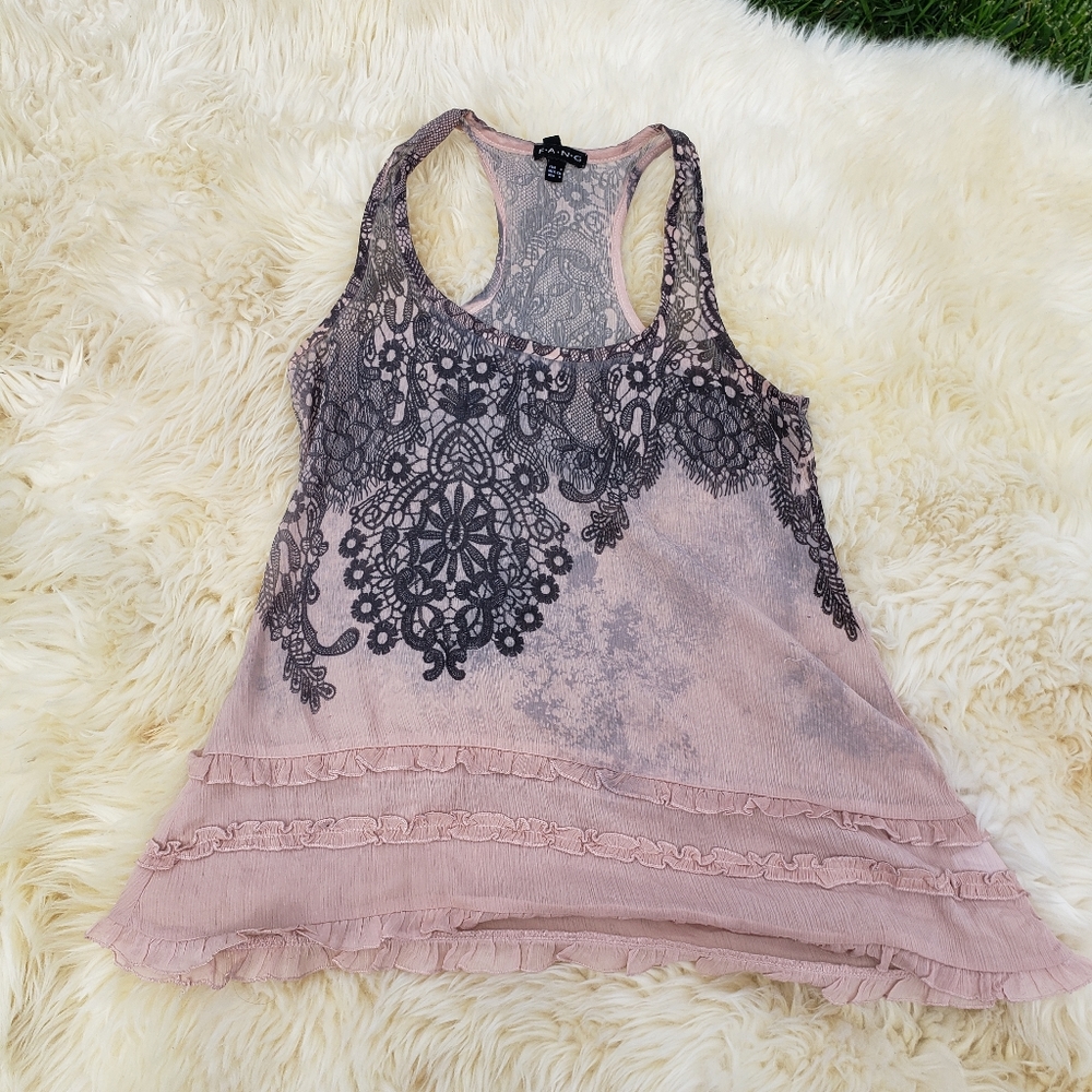 Womens boho hippie tank small